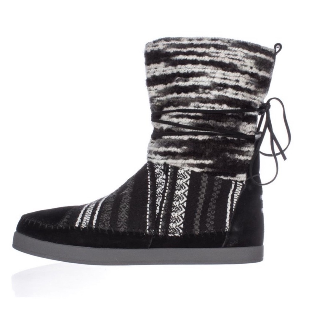 Toms Nepal Multi Knit Suede Winter Boots size 8 - Picture 2 of 9